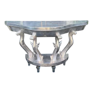 Jean-Michel Frank & Alberto Giacometti Style Silver Giltwood Console by R. J. Powell