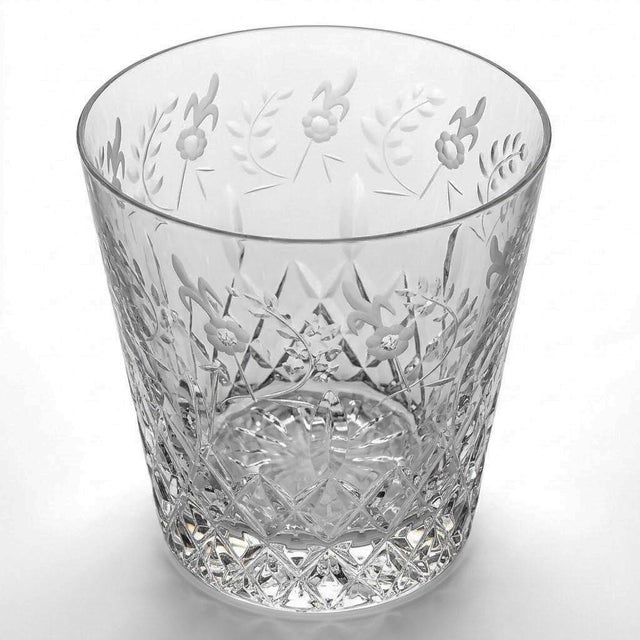 Glass Vintage Yugoslavian Rogaska "Gallia" Cut & Etched Crystal Flared Double Old Fashioned Rocks Glasses - Set of 8 For Sale - Image 7 of 7