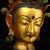 Metal Late 20th Century Nepalese Gilt Bronze & Polychrome Tara Head, Handcrafted Buddhist Deity Sculpture For Sale - Image 7 of 9
