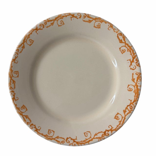 Offering this set of seven Val Do Sol hand painted salad plates. Brand: Val do Sol (Cerâmicas, S.A.), handcrafted in...