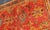 Red and Light Blue Wide Antique Turkish Oushak Gallery Runner For Sale - Image 9 of 18