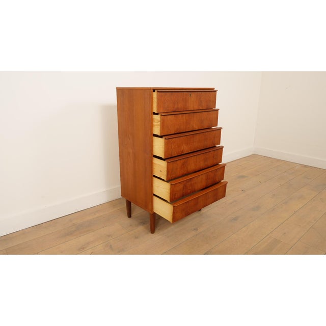 Vintage Danish Chest of Drawers in Teak For Sale - Image 4 of 10