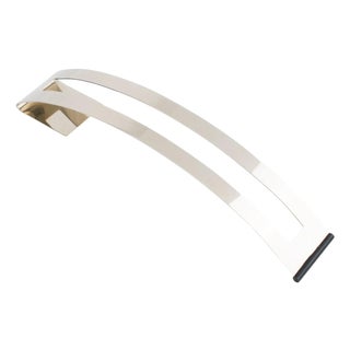 Modernist Giant Chrome Brooch by Valerie Mainguet, 1980s For Sale