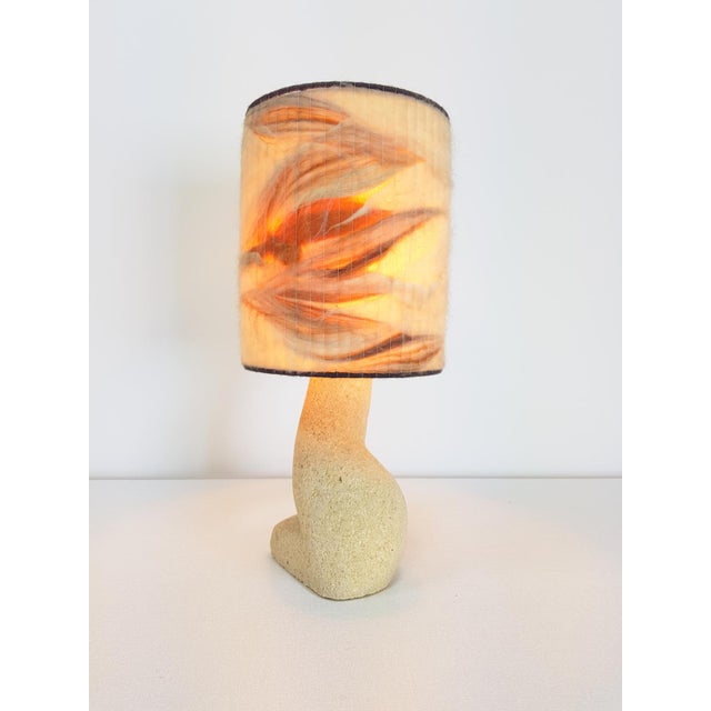 Metal Arts & Crafts Style Brutalist Natural Stone Table Lamp, 1970s For Sale - Image 7 of 16