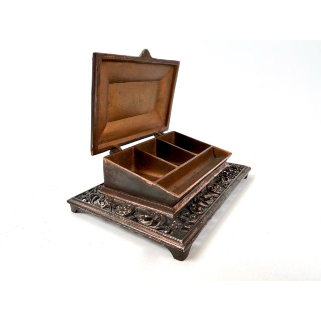 Antique Cast Bronze Desk Trinket Box, 1890s For Sale - Image 11 of 14
