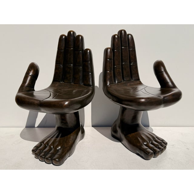 Pair of “Hand & Foot” Surrealist Boudoir Chairs For Sale In Los Angeles - Image 6 of 12