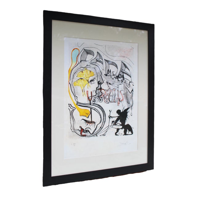 This is an original lithograph signed by Salvador Dali himself, known as ""Angel of Dada"" 1971. This piece is a...