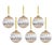 Astral Harlequin Glass Ball Ornaments- Set of 6, 4" For Sale