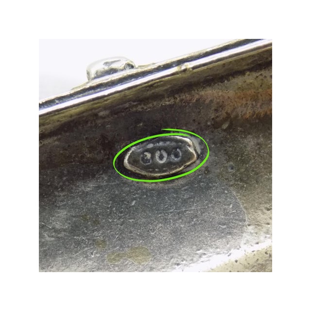 Metal Vintage Italian Handmade Silver Treasure Chest Miniature Figurine, Italy, 1970s-1980s For Sale - Image 7 of 10