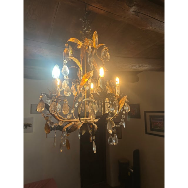 Antique Bronze Baroque Chandelier For Sale - Image 4 of 7
