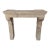 Petite 18th Century French Limestone Fireplace Mantel With Scrolled Corbels For Sale