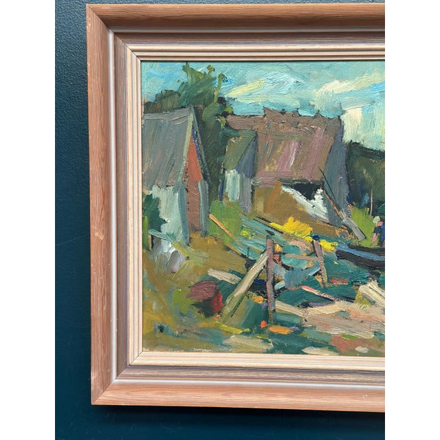 Mid-Century Modern Carl‑axel Schwieler, Vid Knabäck, Skåne, 1950s, Oil Painting on Panel, Framed For Sale - Image 3 of 18