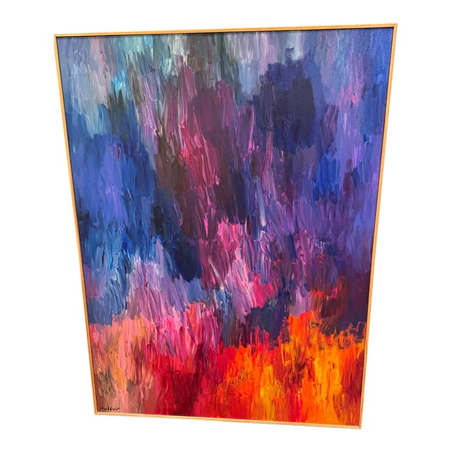 Julius Parrish Original Large-Scale Abstract Acrylic Painting, 2020, 48” X 36” For Sale