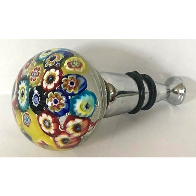 Murano Millefiore Murano Wine Stopper For Sale - Image 4 of 4