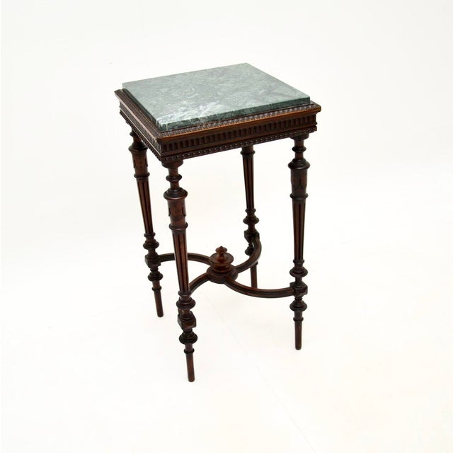 French Marble Top Side Table, 1890s For Sale - Image 9 of 9