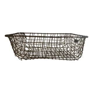 1940s Coastal Metal Locker Basket For Sale