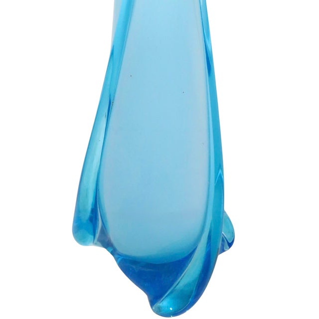 Mid Century Murano Swung Art Glass Vase by Cristalleria Fratelli Betti C 1970's For Sale - Image 10 of 10