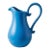 Vintage Farmhouse Portuguese Glazed Terracotta Ewer Blue Pitcher For Sale