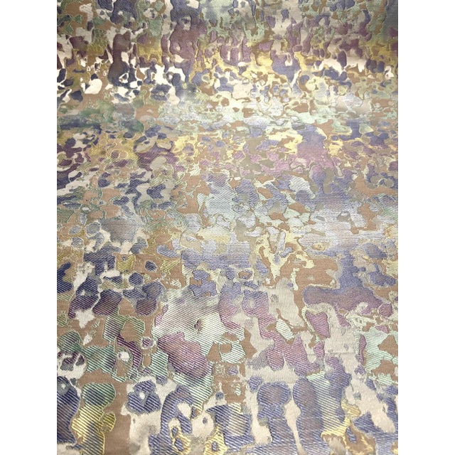2020s Caracole Abstract Modern Blue Green and Purple Camouflage Designer Fabric - 65 Yards For Sale - Image 5 of 5