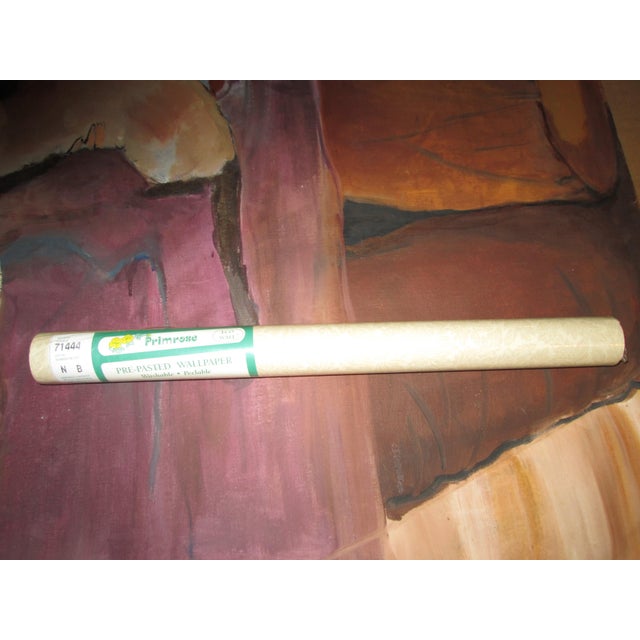 Vintage 1990s Beige Leaf Motif Wallpaper For Sale - Image 6 of 9