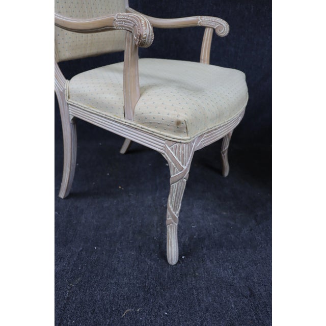 Whitewashed Dining Chairs Set/6 For Sale - Image 9 of 12