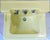 Mid-Century Modern 1957 Vintage "Standard" Companion Manchu Yellow Porcelain Sink With Chrome Legs ~Nice~ For Sale - Image 3 of 18
