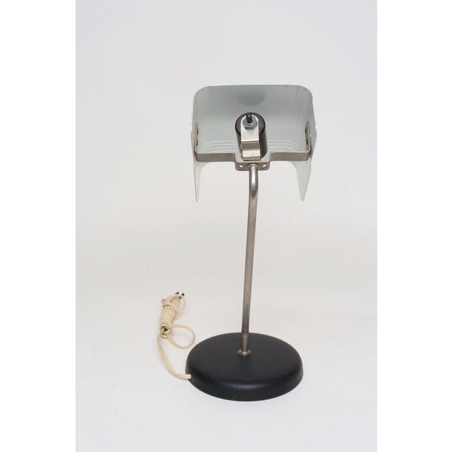 Silver Vintage Italian Aluminum Table Lamp With Swiveling Shade by Targetti Sankey For Sale - Image 8 of 18
