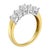 Haus of Brilliance 14KT Two Toned Gold 5 Stone Diamond Ring (1 cttw, H-I Color, SI1-SI2 Clarity) - Size 7 For Sale - Image 4 of 6