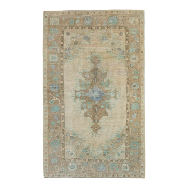 Turkish Oushak Runner Rug 3' x 7'8" #17503 For Sale