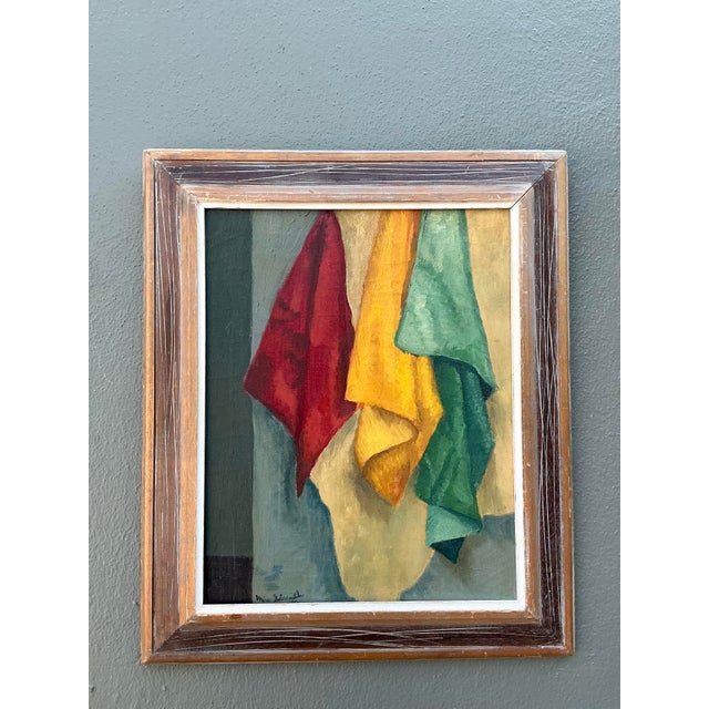 Vintage Original Still Life Oil Painting on Canvas For Sale - Image 9 of 12