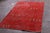 1960s Mid-Century Rug Art Deco Style Red and Black Geometric Pattern For Sale - Image 4 of 6