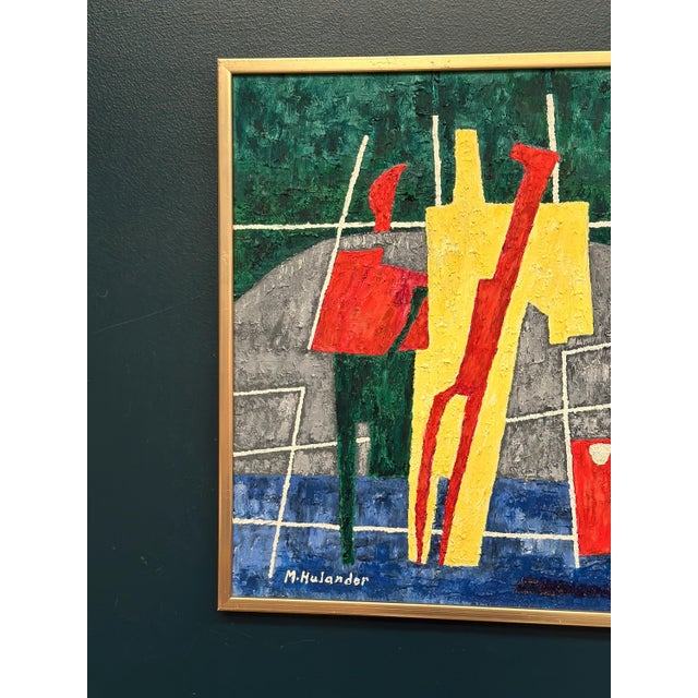 Mid-Century Modern M. Hulander, Abstract Composition, 1960s, Oil on Canvas, Framed For Sale - Image 3 of 18