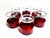 Cristal d' Arques 1970s Luminarc Cavalier Ruby Red Champagne/Dessert Cups, Set of 6 For Sale - Image 4 of 11