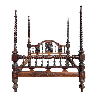 Anglo-Indian Four Poster Bed, 1920s For Sale