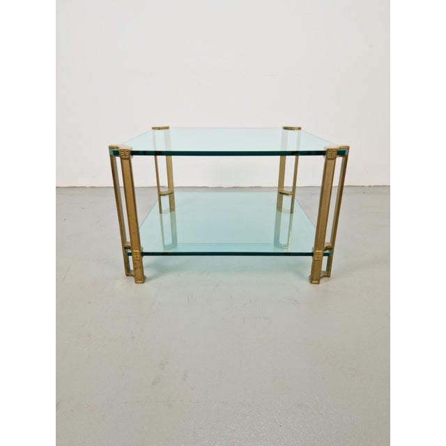 Regency Model T24 Coffee Table in Brass and Glass by Peter Ghyczy, 1970s For Sale - Image 9 of 15