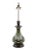 A Pair of Vintage Art Nouveau Style Green Porcelain Vases as Table Lamp Height: 17