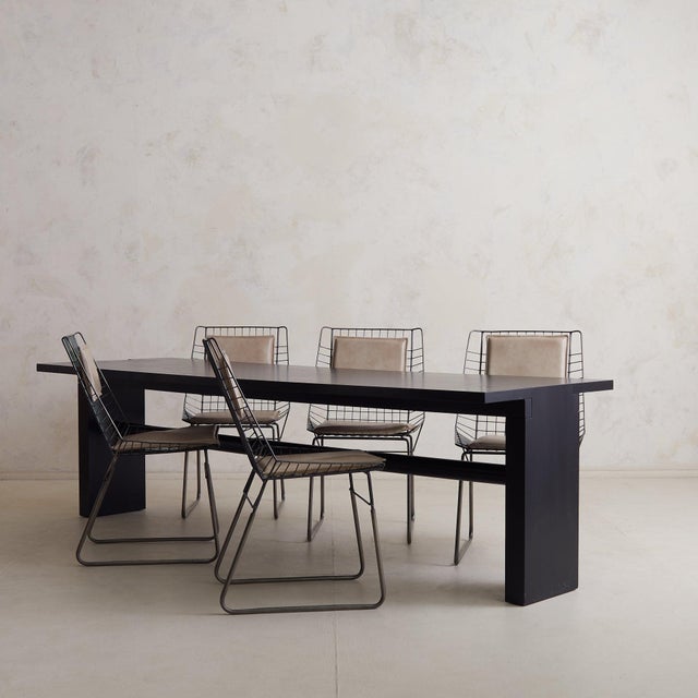 Wood Italian ‘Valmarana’ Ebonized Wood Dining Table Attributed to Carlo Scarpa, 1971 For Sale - Image 7 of 11