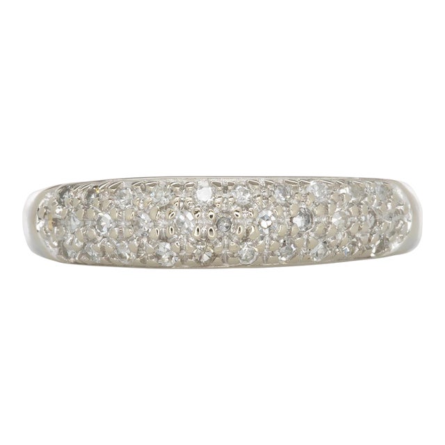 Classic Earth Mined Diamond Wedding Band Ring in Solid 14k Gold: Fine Jewelry, Size 6.75 For Sale