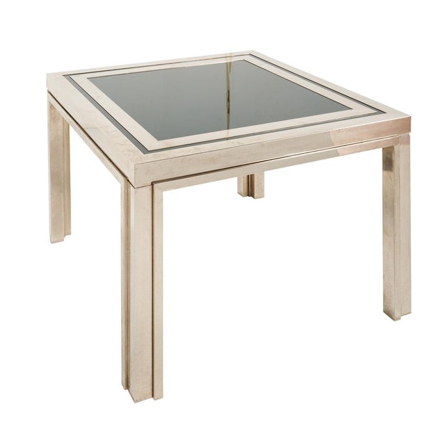 A fabulous vintage find from France, this midcentury side table is utterly simple yet super-stylish. A sleek combination...