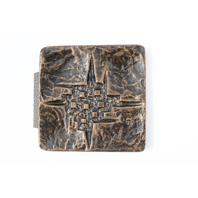 Brutalist Brutalist Brass Push and Pull Front Door Handle, 1970s For Sale - Image 3 of 5