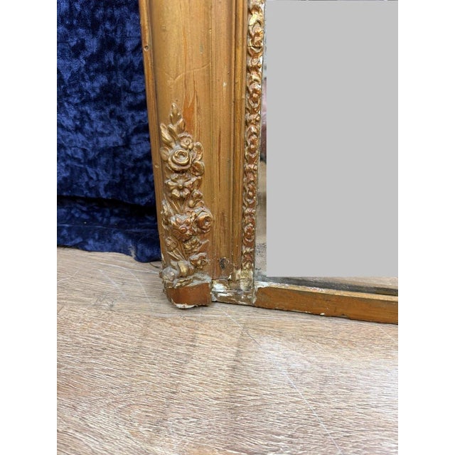 Empire Mirror in Wood and Gilded Stucco, 1810 For Sale - Image 10 of 13