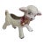 Vintage Kitsch Lamb Figural Ceramic Planter With Gold Accents For Sale