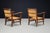 1950s French Lounge Chairs in Oak and Rush, 1950s, Set of 2 For Sale - Image 5 of 10