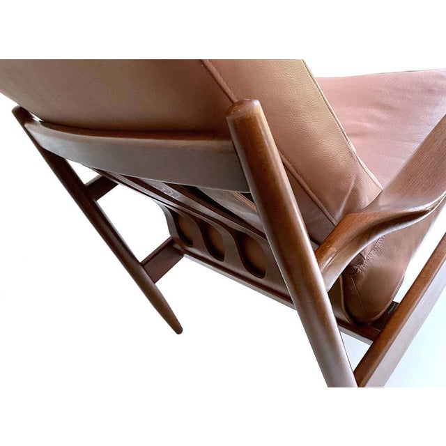 1960s Danish Lounge Chairs in Teak and Leather from Magnus Olesen, Set of 2 For Sale - Image 5 of 18