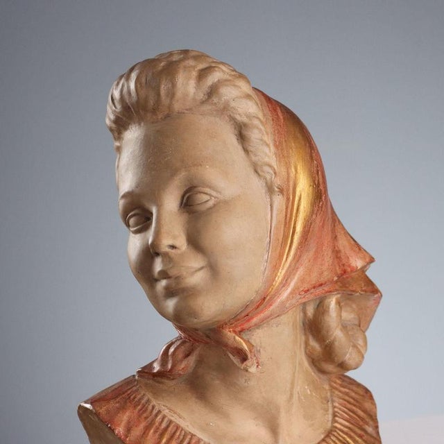 Face of Commoner Figure in Terracotta For Sale - Image 3 of 9