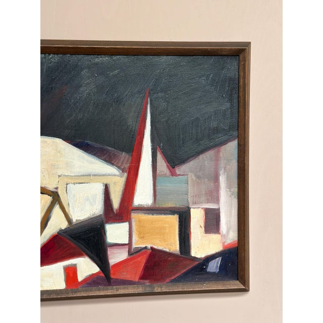 Leif Bodin, Facades, 1950s, Oil on Canvas, Framed For Sale - Image 9 of 18