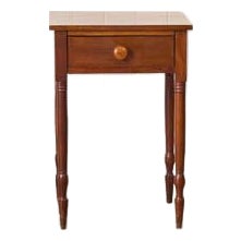 Antique American One Drawer Cherry Side Table (C. 1850) For Sale