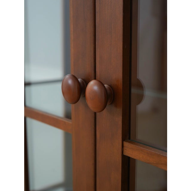 Wood Ethan Allen American Impressions Cherry Display Cabinet For Sale - Image 7 of 15