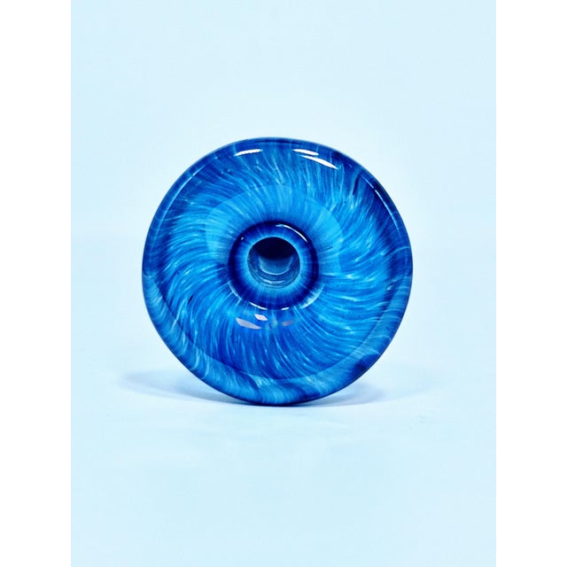 Robert Held Art Glass Iridescent Blue Bud Vase For Sale In Phoenix - Image 6 of 11