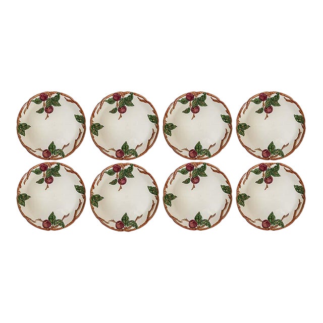Mid-20th Century Vintage Franciscan "Apple" Dinner Plates - Set of 8 For Sale
